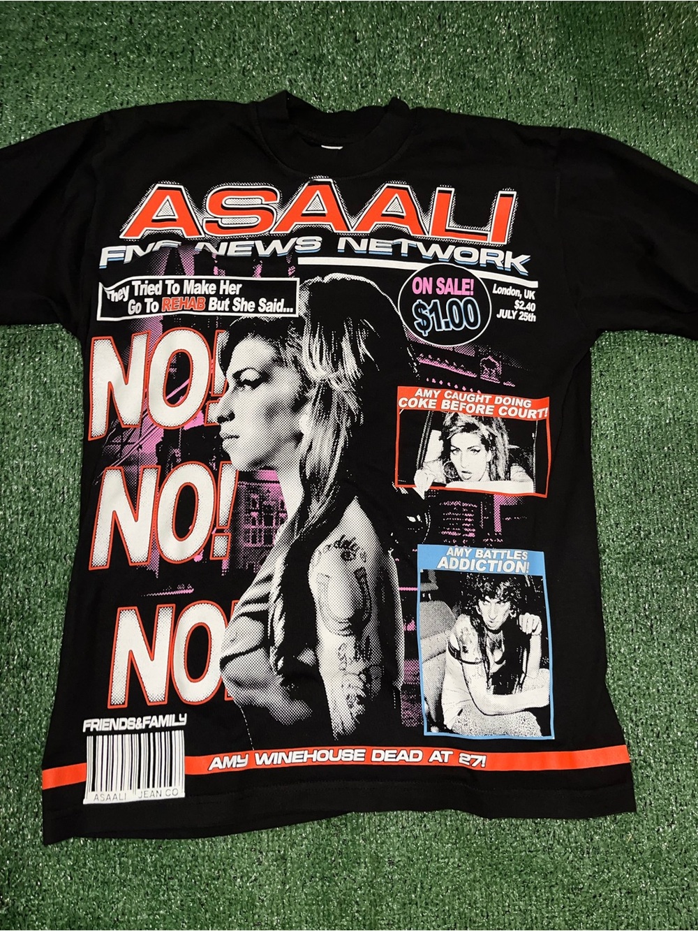 ASAALI Black Graphic Short Sleeve Tee